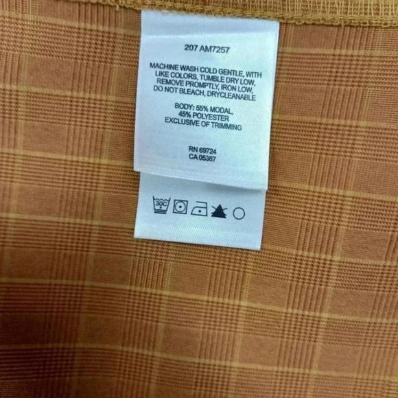 Columbia Ling Sleeve Dress Shirt Copper & Gold Size XXL - Picture 4 of 9